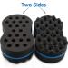 Dreadlock Twist Sponge Brush for Women and Men - Afro Barber Curl Wave Twisting Foam with 2 Sides (Small and Big Holes) - Perfect for Dreadlocks, Dreads, and Twists - 1 Pc - Buy Online on GoSupps.com