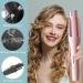 Hair Curling Wand 1.25 Inch Rotating Curling Iron with 4 Temps Produces Loose Curls Curling Iron for Long Hair Purple - Buy Online on GoSupps.com