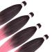 LDMY Pre-Stretched Braiding Hair Extensions - Ombre Black to Pink 8pcs/pack 90g Each - Perfect for Braids & International Shipping - Buy Online on GoSupps.com