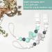 Pacifier Clips Silicone Teething Beads Teether Toys Dinosaur Soother Binky Clips 2 Pack for Baby Boys Girls Newborn (Green&Grey) - Buy Online on GoSupps.com