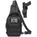 ATBP Small Tactical Sling Backpack Bag Concealed Carry Pistol Holster One Over Shoulder Bag Pack Men Universal Holster Black