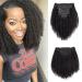 14Inch Afro Kinky Curly Clip In Human Hair Extensions 7pcs/set Brazilian Virgin Hair Kinky Curly Clip Ins For Black Women 4B 4C Kinky Curly Clip In Hair Extensions Double Weft (70gram  Natural Color) 14 Inch (Pack of 1) ...