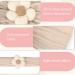 Nayyana 3-Piece Baby Flower Headband Set | Soft Nylon Hair Accessories for Girls Newborns & Toddlers - Beige Pink Khaki - Buy Online on GoSupps.com