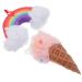 2pcs Rainbow Bath Rainbow Bath Balls Ice Cream Bath Balls Shower Pouf Bath Accessories Bath Pouf Sponge Bath Loofah Bath Scrunchies Loofah for Back Loofah