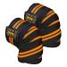 DALLX Cross Training Sports Knee Wraps Extra Long Elastically Knee Brace Binding Compression Bandage for WODS Gym work Weightlifting Powerlifting  Pair (Yellow, 1 Meter) Yellow 1 Meter
