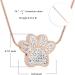 Paw Print Crystal Urn Necklace for Pet Ashes - Memorial Keepsake Jewelry for Pet Lovers - Buy Online on GoSupps.com