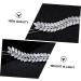 minkissy 1pc Inlaid Leaf Hairpin Hair Accessories for Women Wedding Bridal Jewelry Wedding Decorations Zircon Hair Clamp Women Headdress Fashion Hairpin Hair Clips Set Bride Girl 7x1.2cm Silver - Buy Online on GoSupps.com
