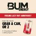 BUM Sugar-Free Energy Drink Cherry Frost - Natural Caffeine & Citicoline for Energy & Focus, 12 oz (Pack of 12) - Buy Online on GoSupps.com