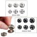 Fuman Forest 100 Sets Sew-on Snap Buttons Metal Fasteners in Black & Silver - 8.5mm, 10mm, 12mm (Fuman-034) - Buy Online on GoSupps.com