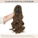 Dcbaboo 18inch Claw Clip in Ponytail Hair Extensions Long Wavy Ponytail Extension Curly Synthetic Pony tails Natural Wave One Piece Hairpiece Fake Ponytail for Women Ash Brown 18 inch 150g Ash Brown - Buy Online on GoSupps.com