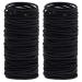 120 pcs Black Hair Elastic Ties for Thick and Curly No Metal Hair Ties Value Pack for Women Girls and Men (4mm)
