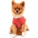 Paidful Summer Striped T-Shirt for Small Dogs 100% Cotton Sleeveless Top for Young Girls Chihuahua & Yorkshire Red Size M (Back Length: 25cm Bust: 37cm) - Buy Online on GoSupps.com