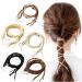 LURVFUEH 5 PCS Braid Accessory Ponytail Leather Hair Ties  Spiral Loc Long Hair Styling Accessories for Women Girls (5 Colors)