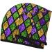 Hair Towel Wrap - Quick Drying Towel Turban with Button | Mardi Gras Shiny Green Purple - Buy Online on GoSupps.com