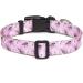 Mercano Adjustable Dog Collar - Soft Nylon & Durable Design for Small to Medium Dogs & Puppies - Pink White Flower Pattern - Buy Online on GoSupps.com