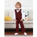 Mint Green Baby Boys Wedding Suit 3pcs Herringbone Tweed Outfit | Christening Clothes Set 2-3 Years Red - Buy Online on GoSupps.com