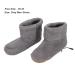 Heated Foot Warmers | USB Charging Plush Heat Shoes for Cold Winter | Soft & Relaxing Gray Electric Foot Warmth - Buy Online on GoSupps.com