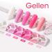 Gellen Gel Nail Polish Kit - 6 Stunning Shades Hot Baby Pink Glittering Pink Shimmer White Mermaid Pearl Shell Gel Polish Set Thread Effect Soak Off Gel Holiday Gifts for Women Pretty in Pink - Buy Online on GoSupps.com
