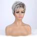 EMMOR Short Grey Human Hair Blend Wig for Women - Grey 2 - Buy Online on GoSupps.com