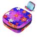 Menstrual Pad Bag with Zipper Ladies Napkin Pouch Tampons Collection Bag for Women and Girls (Blue Floral Flower)
