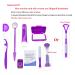 HRASY Portable Orthodontic Oral Care Kit - Interdental Brush Dental Floss & Cleaning Set for Braces - Purple - Buy Online on GoSupps.com