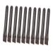 BELLIFFY 10 Pcs Eye Shadow Brush Sponge Blush Makeup Brush Dual Ended Makeup Brush Stainless Steel Black