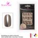 Shop Bling Art Beige Metallic Oval False Nails - 24 Medium Tips | Premium Artificial Nails for Flawless Style - Buy Online on GoSupps.com