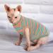 OUOBOB Sphynx Cat Clothing | Breathable Shirts for Hairless Cats | Striped Sleeveless Sweaters | Summer Pet Apparel for Sphynx Cornish Rex & Devon Rex - XL Blue - Buy Online on GoSupps.com