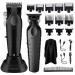 Kemei Hair Clipper and Trimmer Set Professional Cordless Hair Clipper for Men Electric Beard Trimmers Barber Hair Cuttings Kit T Blade Trimmers for Men KM-2296 KM-2299