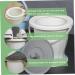 Bed Pan Chamber Pot with Lid and Handle Heavy Duty Bed Pan Non-Slip PP Urinal Bottle with Detachable Base Washable Reusable Portable Toilet for Kids Adults White + Grey - Buy Online on GoSupps.com