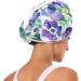 Purple Green Blue Watercolor Floral Hair Towel 2 Pack | Super Absorbent Quick Dry Hair Turbans for Women & Girls - Buy Online on GoSupps.com