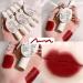 3-Part Dark Red Matte Liquid Lipstick Set - Long-Lasting Waterproof Lip Gloss with Mirror | Velvety Pigmented Lip Stain for Women & Girls - Buy Online on GoSupps.com
