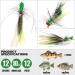 Topwater Panfish & Bass Popper Flies - 12pcs Set | Bluegill Bug Lures for Fly Fishing - Buy Online on GoSupps.com