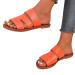 Joberio flat summer sandals for women - flat summer sandals for women - summer leisure shoes to slip in with open toes big size to go out swim and shop 38 EU orange