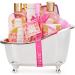 Spa Baskets for Women, Spa Luxetique Gifts Basket for Women, 8 Pcs Rose Bath Set Includes Bubble Bath, Bath Bombs, Bath Salts, Body Lotion, Gifts for Women, Birthday Christmas Gift Set