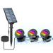 Coreslux solar pond lighting outside diving spotlights adjustable underwater lights RGB color change IP65 waterproof car on/from garden headlight landscape exterior lighting (3 pieces)