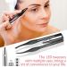 LED Lighted Tweezers Set for Precision Hair Removal - Stainless Steel, 2 Pieces (Black/Red) - Buy Online on GoSupps.com