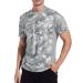 Meetwee rashguard men sports shirt short arm uv protection shirt uppf 50+ functional shirt breathable rash vest for outdoor running sport l gray
