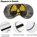 Yellow Nuclear Radioactive Symbol Reactor Sleep Mask - Adjustable Strap Eye Cover for Men and Women - Blocks Light for Travel and Nap - Buy Online on GoSupps.com