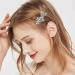 2 Pcs Rhinestone Hair Clips Shining Hair Barrettes Bridal Hair Barrettes Pins Leaf Wedding Hairpin Bride Pearl Crystal Hair Clips Silver Rhinestone Barrette Elegant Bridal Hair Accessories - Buy Online on GoSupps.com