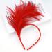 MWOOT Feather Headband 1920s Fascinator Headwear Red Feather Headpiece Hair Accessories for Cocktail Wedding Tea Party - Buy Online on GoSupps.com