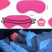 100 Pieces Rose Red Eye Mask Sleep Mask Bulk - Adjustable Strap Silk Blindfold for Women, Girls, Kids - Ideal for Pajama Parties, Bachelor Games, Travel - Buy Online on GoSupps.com
