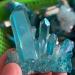 Natural Crystal Rough Blue Angel Aura Crystal Cluster Coating Quartz Cluster StoneHome Decoration Natural Stones Crystal Cluster (Size : 30-45g)