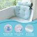 Idle Hippo Tencel Spa Bath Pillow - Ultra Soft Neck and Back Support, Quick Dry Headrest for Bathtub - Light Blue - Machine Washable - Buy Online on GoSupps.com