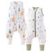 Chilsuessy 2 SPACK BAY SMESCACH with legs 1.5 Tog Sleeping bag 100% cotton All-year sleeping bag with feet baby sleeping bag children 1.5 Tog squirrel + forest bear 80cm/baby height 85-95cm/baby height 85-95cm 1.5 TOG Eichh rnchen + forest bear