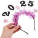 minkissy 2025 New Year Party Headdress New Year Photo Prop Snake Year Headband New Year Hair Accessories New Year Head Bopper New Year Eve Hair Accessories New Years Eve Headband Felt Cloth One Size Rosy - Buy Online on GoSupps.com