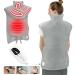 Nalezuns electrical heating cushion for back shoulder 61 x 94 cm heat winding with quick heating 6 temperature levels with 4 timer cars car-off timer flannel material washable 94x61 cm