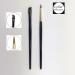 Eyeliner Eyebrow Makeup Brush Duo - LyDia Professional Black Flat Angled Eye Brow/Eyeliner/Eyeshadow Makeup Brush + LyDia Professional Black/Golden Eyeliner Cosmetic Makeup Brush