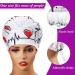 Geyoga 5 Pieces Bouffant Caps with Button and Sweatband - Adjustable Nurse Caps for Men and Women - 5 Heart Pattern Styles - Buy Online on GoSupps.com