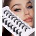 Manga Lashes Natural Wet Look Eyelashes Cat Eye Anime False Eyelashes Spiky Volume Fluffy Faux Mink Lashes Wispy Fake Eyelashes That Looks Like Extensions 9Pairs W-1